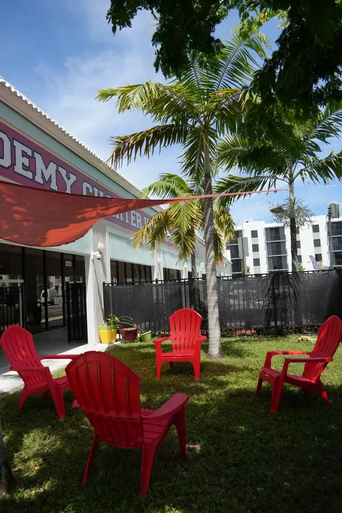 Ascend Academy courtyard seating area